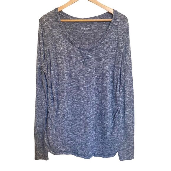 Liz Lange Lightweight Maternity Sweatshirt Size XL Heathered Navy Blue - Picture 1 of 4